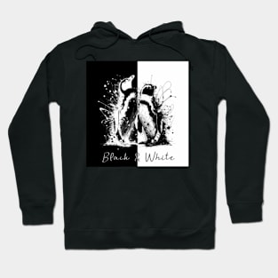 Black White Penguins Hoodie